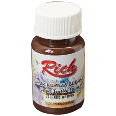 RİCH OPAK KUMAŞ BOYASI 50 CC. 3012 KIZIL KAHVE