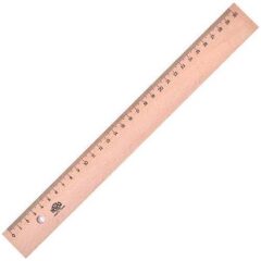 Hatas Tahta Cetvel 30 cm Demir Takviyeli