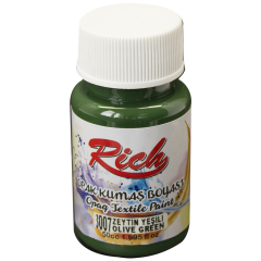 RİCH OPAK KUMAŞ BOYASI 50 CC. 3007 ZEYTİN YEŞİLİ