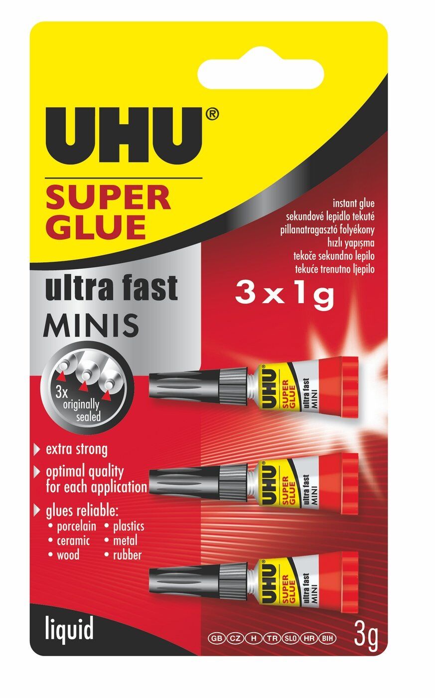 Uhu Süper Glue 3'lü Mini Japon Yapıştırıcı