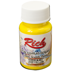 RİCH OPAK KUMAŞ BOYASI 50 CC. 3000 SARI
