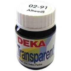 Deka Transparent 25 ml Cam Boyası 02-91 Altweib (Beyaz)
