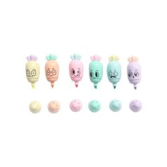 Havuç Desenli Fosforlu Kalem 6 Renk