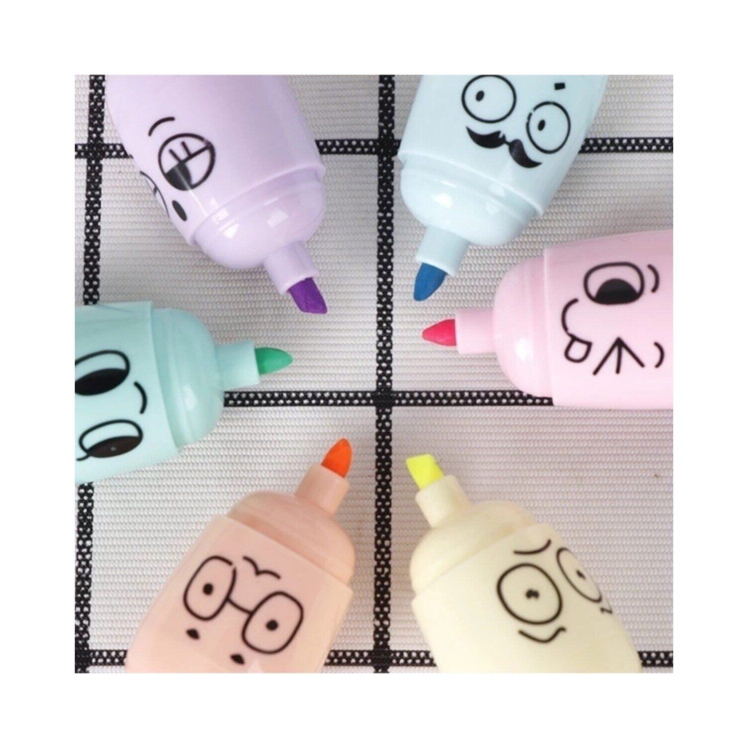 Havuç Desenli Fosforlu Kalem 6 Renk