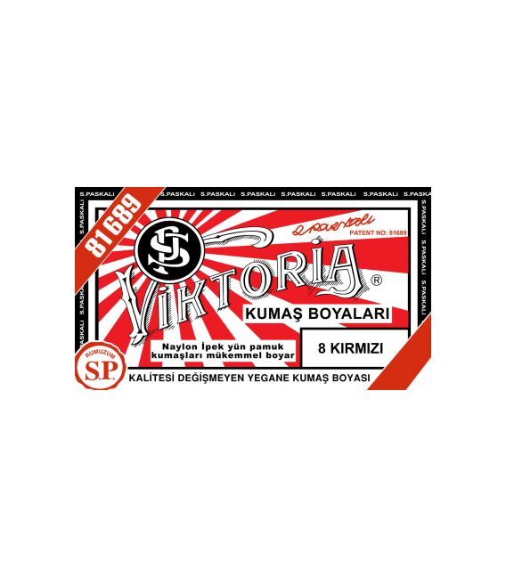 Viktoria Toz Kumaş Boyası 08 Kırmızı