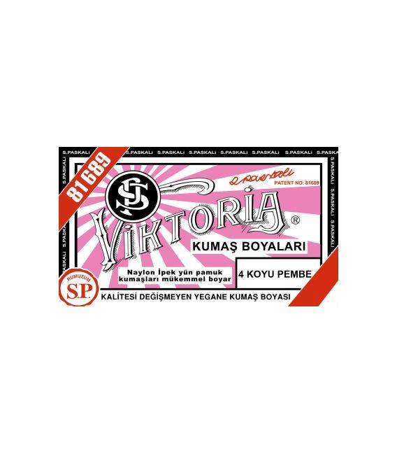 Viktoria Toz Kumaş Boyası 04 Koyu Pembe