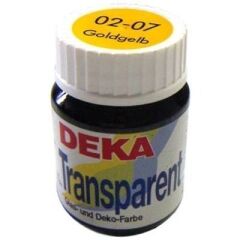 Deka Transparent 25 ml Cam Boyası 02-07 Goldgelb (Koyu Sarı)