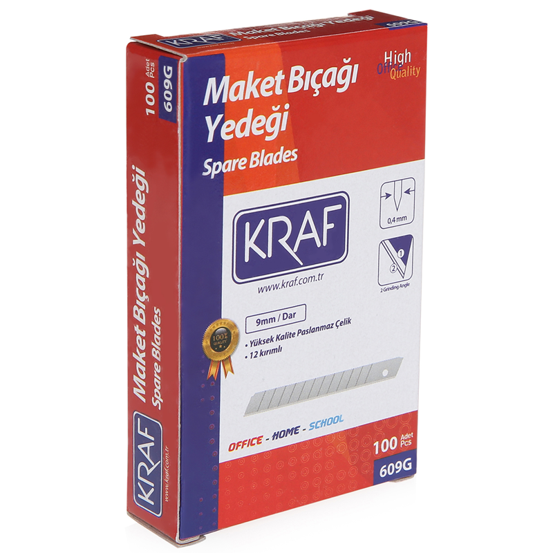 Kraf Dar Maket Bıçağı Yedeği 9 mm 100'lü Kutu