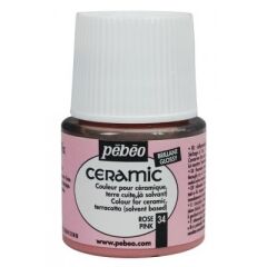 Pebeo Cam Ceramic Seramik Boyası 34 Pink-Pembe 45ML.