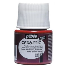 Pebeo Cam Ceramic Seramik Boyası 29 Ruby-Rubi Kırmızı 45ML.