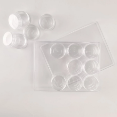 Şeffaf Akrilik Dikdörtgen Şişeli Palet Boya Saklama Büyük 12x16cm