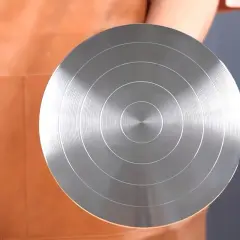 Metal Döküm Döner Seramik Tablası Turnet 30 cm