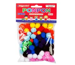 Bigpoint Ponpon 2 cm 10 Renk 100'lü Poşet