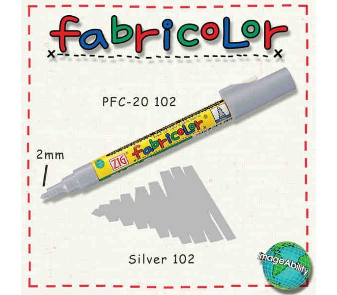 Zig Fabricolor Örtücü Kumaş Boyama Kalemi GÜMÜŞ