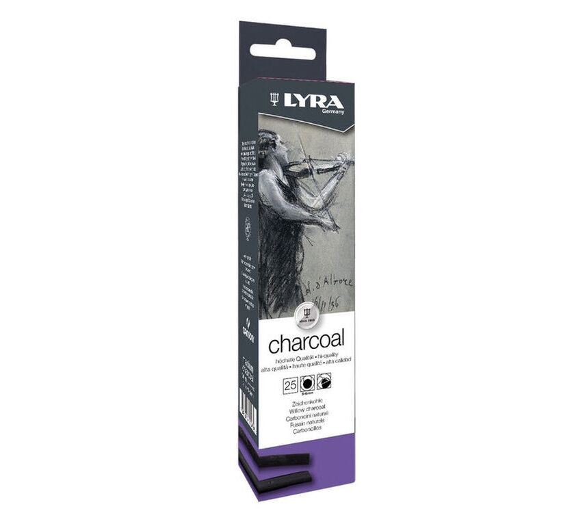 Lyra Charcoal Doğal Kömür Medium 25'li Kutu