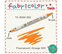 Zig Fabricolor Twin Çift Uçlu Kumaş Boyama Kalemi FLORASAN TURUNCU