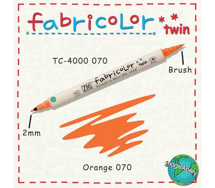 Zig Fabricolor Twin Çift Uçlu Kumaş Boyama Kalemi ORANGE - TURUNCU