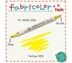 Zig Fabricolor Twin Çift Uçlu Kumaş Boyama Kalemi YELLOW - SARI