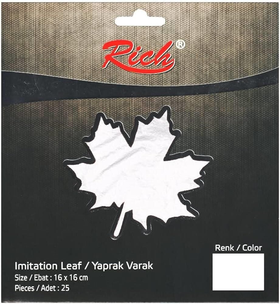 Rich Gümüş Yaprak Varak 25'li