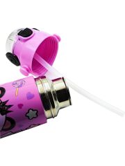 Muggle Pipetli Çelik Matara Panda Desenli 550 ml