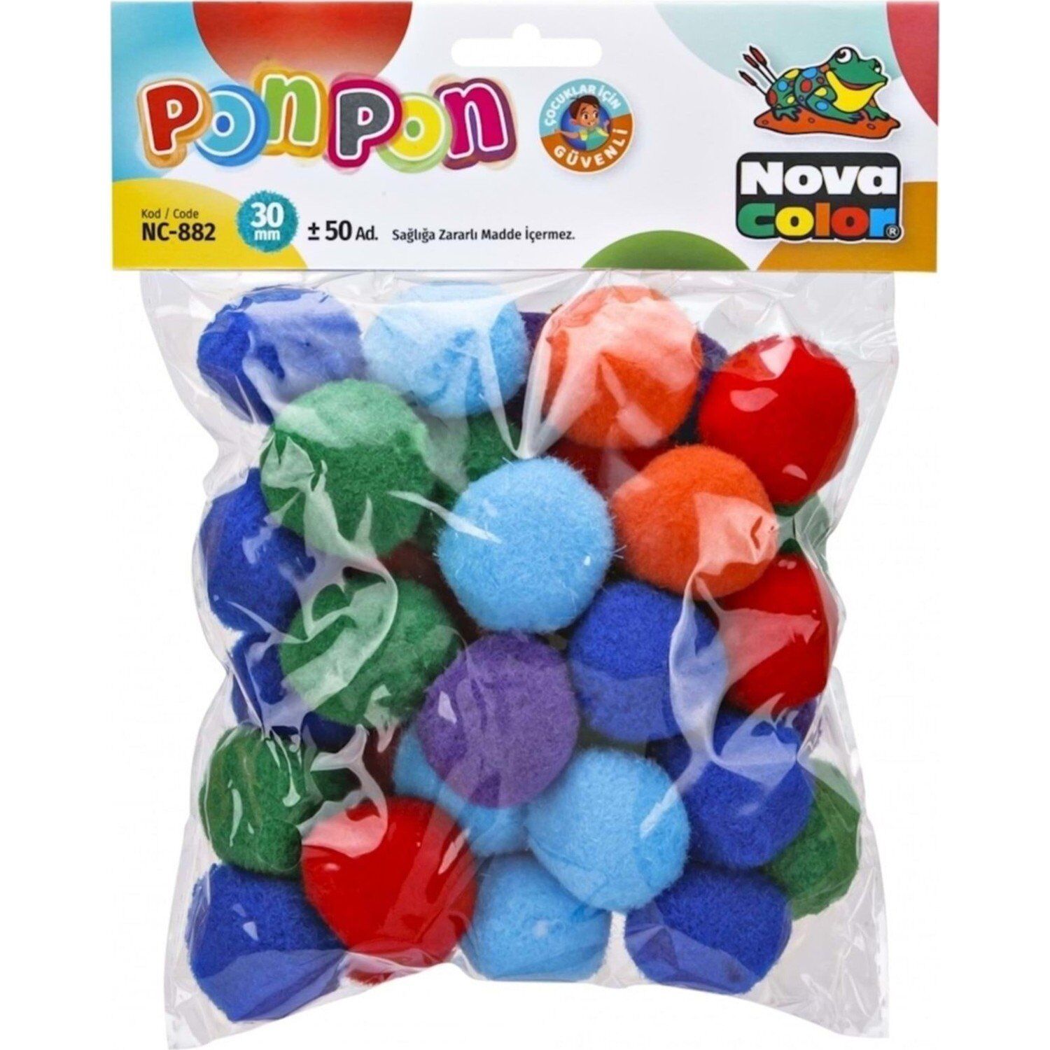 Nova Color 30 mm Ponpon 50 Adet