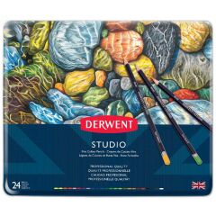 Derwent Studio Pencils Kuruboya Kalemi Metal Kutu 24'lü