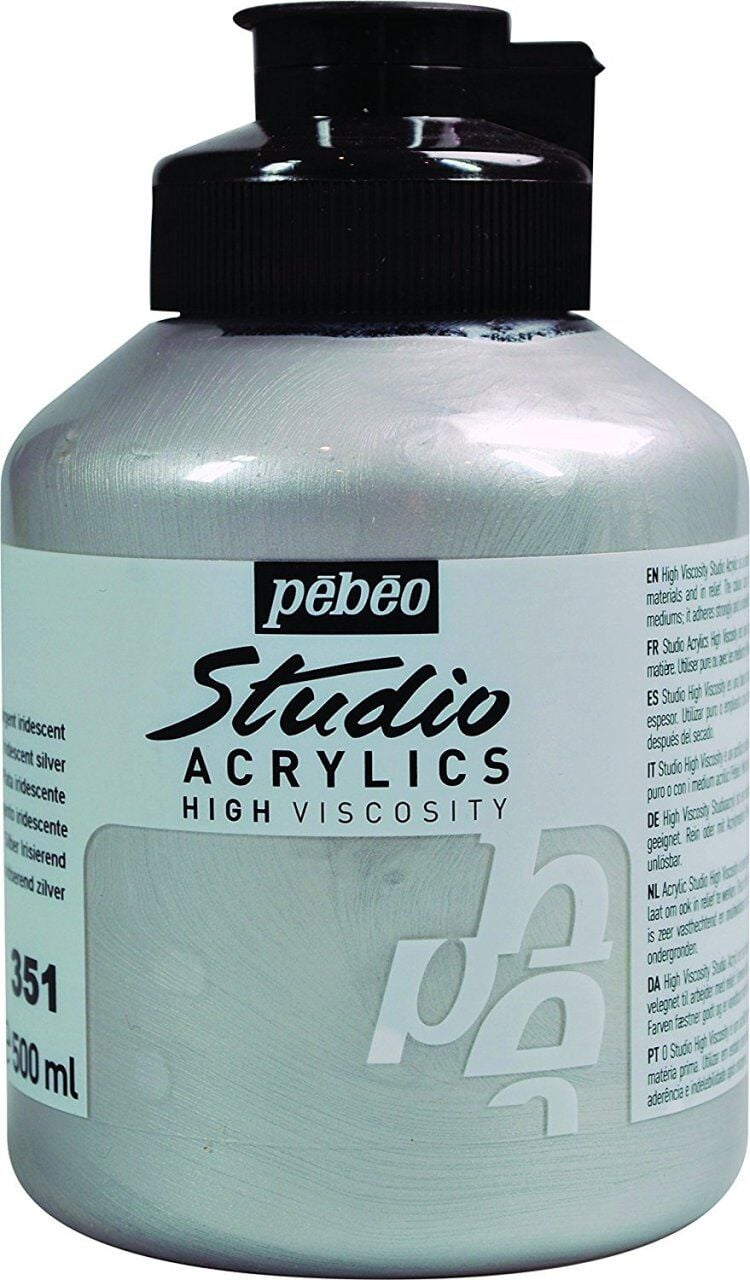 Pebeo Studio Akrilik Boya 500 ml 351 Iridescent Silver