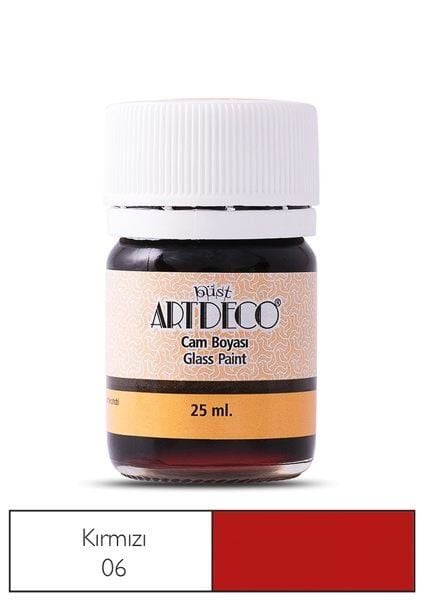 ARTDECO CAM VİTRAY BOYASI 25 ML. 06 KIRMIZI