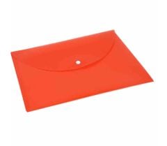 Çıtçıtlı Dosya A4 Şeffaf Kırmızı
