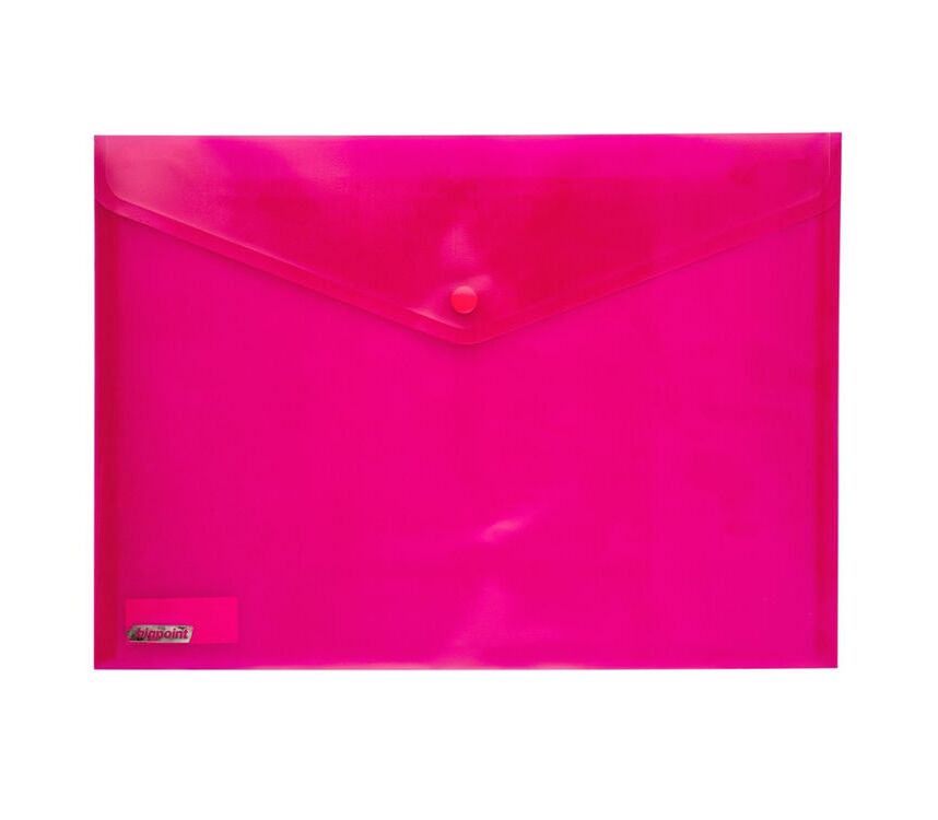 Çıtçıtlı Dosya A4 Şeffaf Pembe