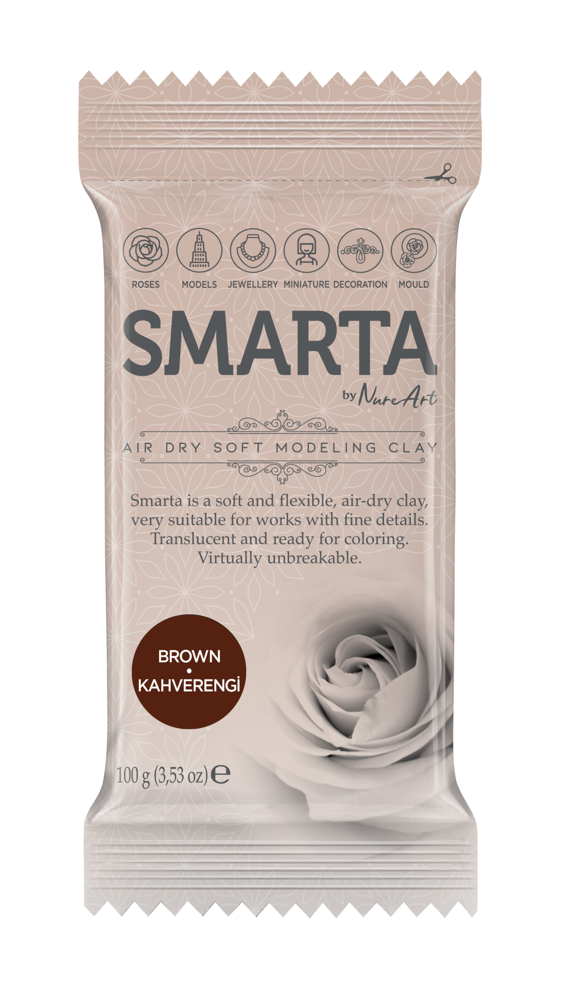 Smarta Kil Hamur Modelleme 100 gr Kahverengi