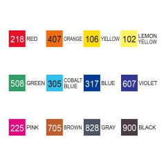 Zig Kurecolor Twin S Marker Kalem 12 Renk Set BASIC COLORS