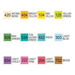 Zig Kurecolor Twin S Marker Kalem 12 Renk Set NATUREL COLORS