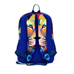 Coral High Kids Lacivert Saks Aslan Desenli 3’lü Okul Çanta Seti SET0123741