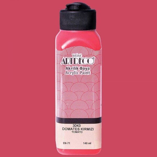 Artdeco Yeni Formül Akrilik Boya 140 ml 3043 Domates Kırmızı