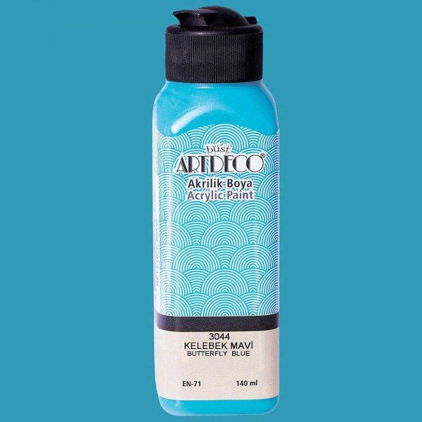 Artdeco Yeni Formül Akrilik Boya 140 ml 3044 Kelebek Mavi