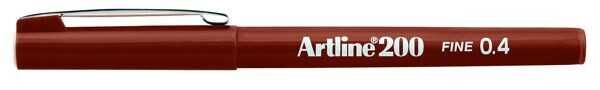 Artline 200 Fineliner 0.4mm İnce Uçlu Yazı ve Çizim Kalemi KAHVERENGİ