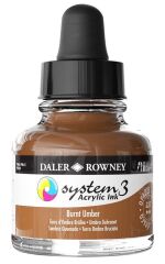 Daler Rowney System 3 Sıvı Akrilik Mürekkep Boya 29.5ml 223 Burnt Umber