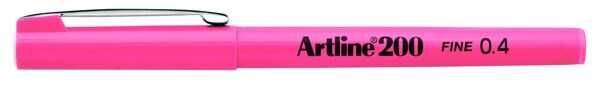 Artline 200 Fineliner 0.4mm İnce Uçlu Yazı ve Çizim Kalemi PEMBE