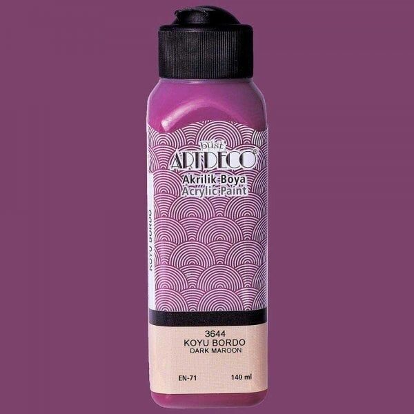Artdeco Yeni Formül Akrilik Boya 140 ml 3644 Koyu Bordo