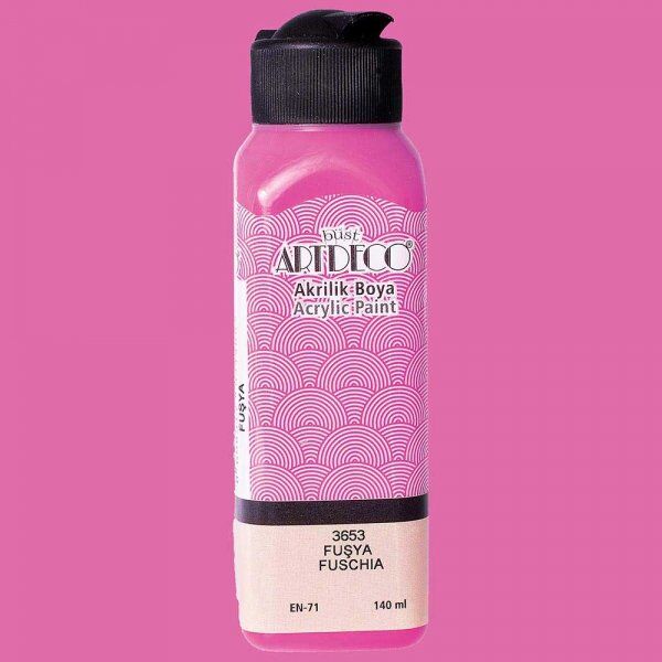 Artdeco Yeni Formül Akrilik Boya 140 ml 3653 Fuşya