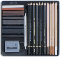 Koh-i Noor Sketching Eskiz Çizim Seti 8899 Metal Kutu 24lü