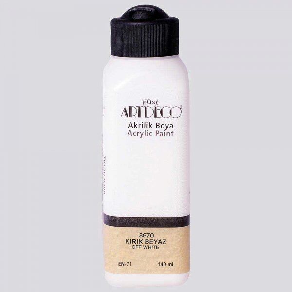 Artdeco Yeni Formül Akrilik Boya 140 ml 3670 Kırık Beyaz