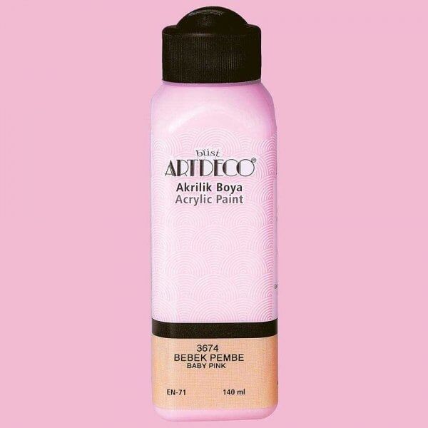 Artdeco Yeni Formül Akrilik Boya 140 ml 3674 Bebek Pembe