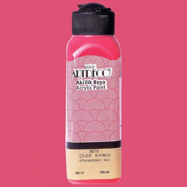 Artdeco Yeni Formül Akrilik Boya 140 ml 3675 Çilek Kırmızı