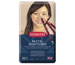 Derwent Pastel Pencil (Skintones) 12'li Teneke Kutu Pastel Kalem Seti