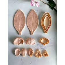 Smarta Büyük Silikon Kalıp Çiçekler Orkide Ve Yaprak Seti 21x12cm