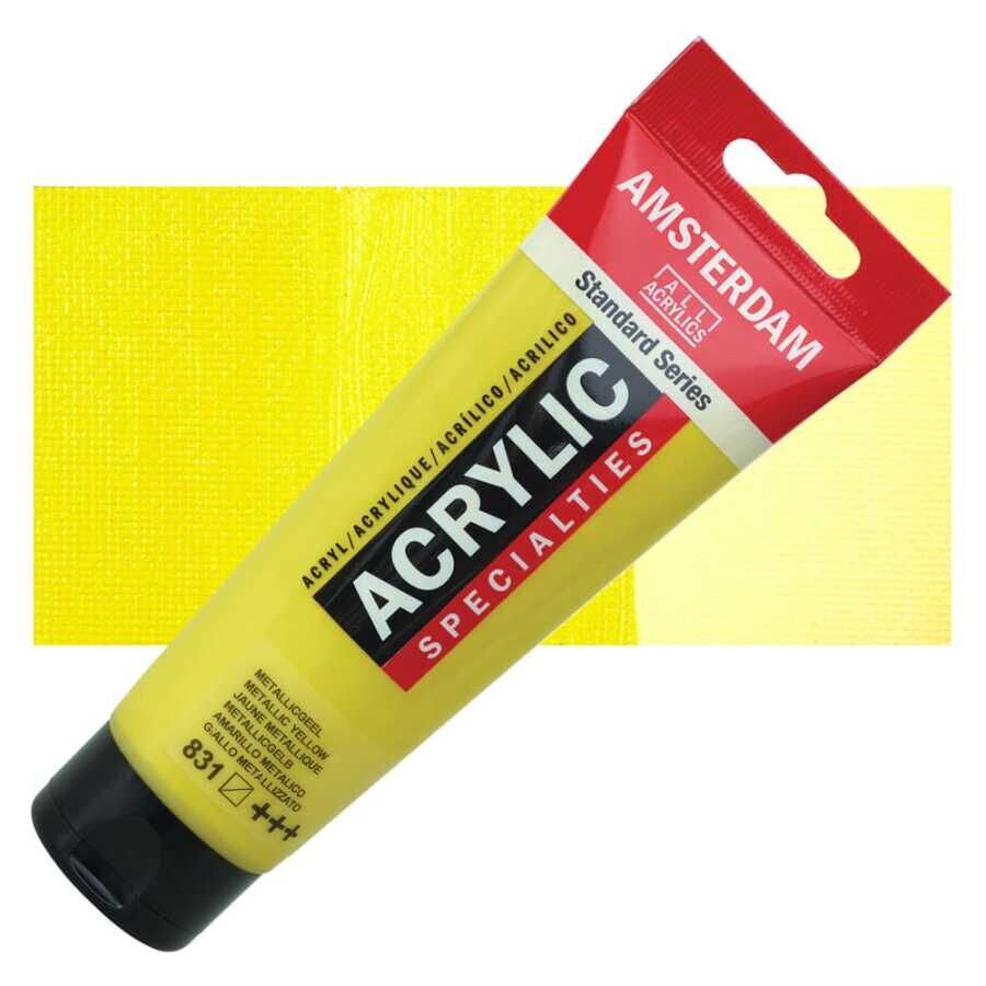 TALENS AMSTERDAM AKRİLİK BOYA 120 ML. 831 Metallic Yellow