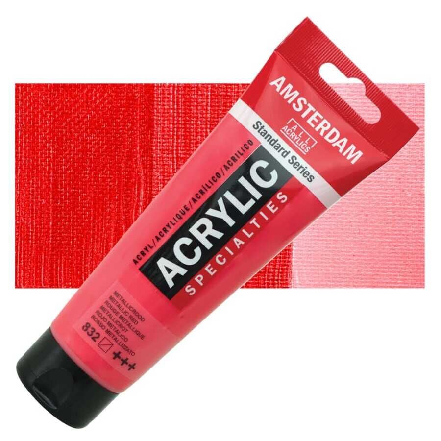 TALENS AMSTERDAM AKRİLİK BOYA 120 ML. 832 Metallic Red