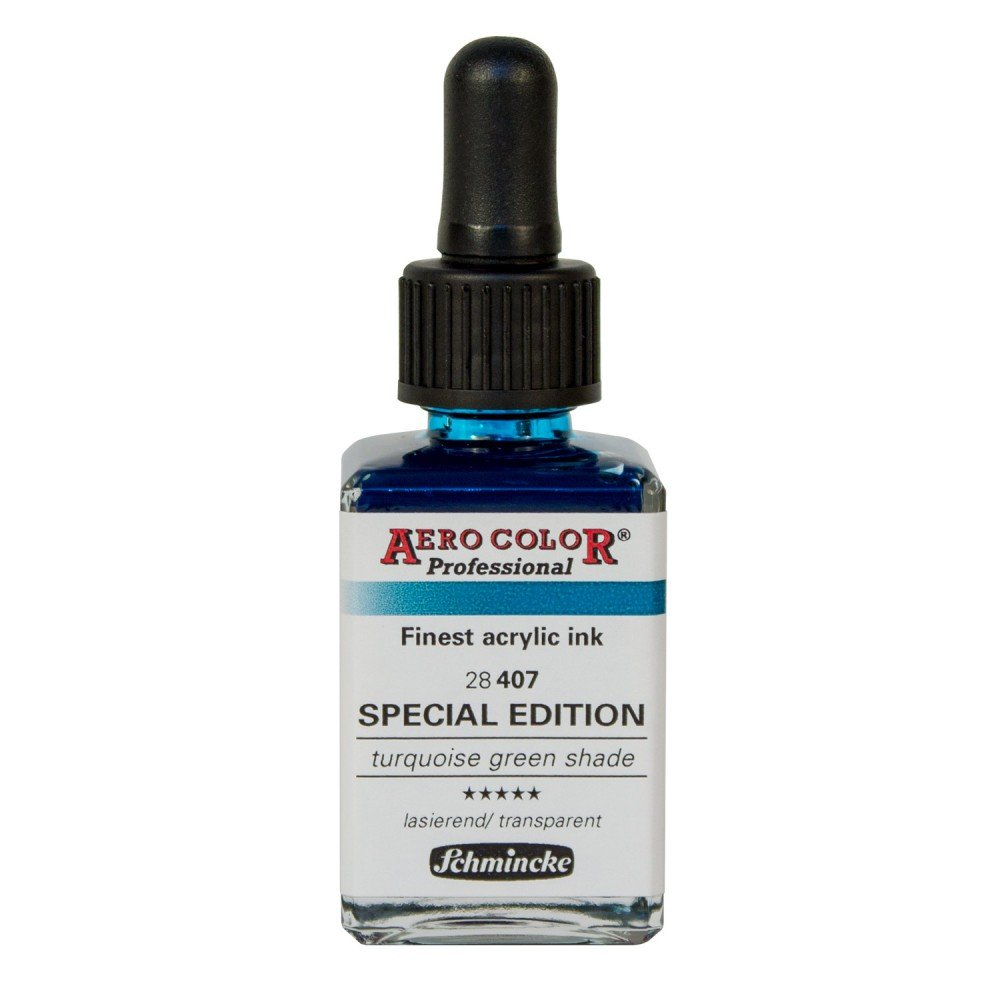Schmincke Aero Color Airbrush Mürekkep 28 ml. 407 Turquoise Green Shade